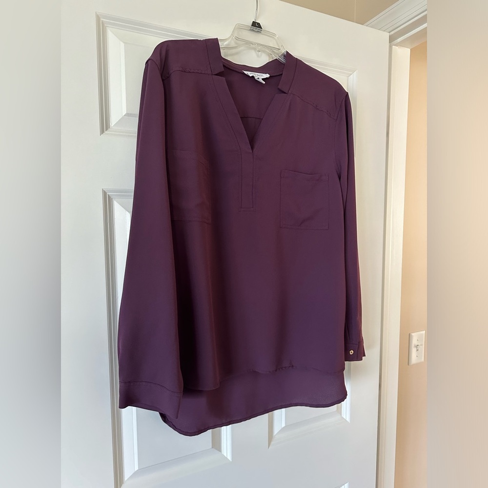 Nine West XL maroon tunic top